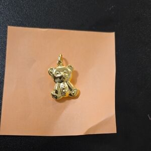 Gold Teddy Bear Pendant